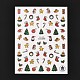 クリスマステーマ自己粘着ネイルアートステッカー  DIYネイルアートデコレーション  サンタクロース  10.2x8cm MRMJ-A003-01B-1