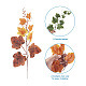 Crafans 30шт 6 цвета искусственный пластик кленовый лист AJEW-CF0001-03-4