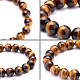 Natürliches Tigerauge runde Perlen Stretch-Armbänder BJEW-N301-10mm-03-4