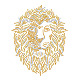 SUPERDANT Rhinestone Iron on Transfers Lion Applique Decal Bling Clear Rhinestone Template for Clothes Bags Pants DIY Transfer Iron On Decals for T Shirts DIY-WH0303-016-1