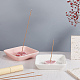 Craspire 2 x quadratischer handgefertigter Porzellan-Schmuckteller & 2 x Sakura-Blume Keramik-Räuchergefäße AJEW-CP0005-53-4
