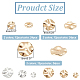 BENECREAT 72 Pcs Brass Spacer Beads 6 Styles Gold and Silver Disc Spacer Beads KK-FH0005-41-2