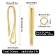 SUNNYCLUE 1 Box 2Pcs 2 Color U Hook Key Loop Pocket Clip for Men Fish Hook Keychain Belt Clip for Keys Simple Keychain Clip with 20Pcs Brass Jump Rings Wallet Chain Accessory Color in Platinum Golden AJEW-SC0001-39B-2