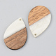 Colgantes de resina opaca y madera de nogal X-RESI-S389-037A-C04-2