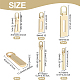 BENECREAT 18Pcs 6 Style Zinc Alloy Replacement Zipper Pull Tabs PALLOY-BC0001-09-2