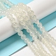 Chapelets de perles rondes en verre imitation jade peint DGLA-Q021-8mm-01-1