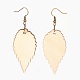 Wood Beads Dangle Earrings EJEW-JE02771-04-1