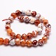 Dyed Natural Agate Faceted Round Beads Strands G-E320C-14mm-06-2