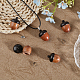 Chgcraft 12pcs pendentifs de gland en bois d'ébène déconnectables AJEW-CA0003-97-4