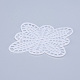 プラスチックメッシュキャンバスシート  刺繍用  アクリル毛糸クラフト  ニットとかぎ針編みのプロジェクト  花  ホワイト  8.5x8.5x0.14cm  穴：4x4mm DIY-M007-08-2