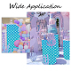Tessuti in poliestere con motivo a squame di pesce&nbsp;DIY-WH0304-508C-5