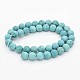 Dyed & Heated Natural Howlite Round Beads Strands TURQ-P026-02-8mm-2