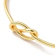 Rack Plating Brass Knot Open Cuff Bangle for Women BJEW-M228-01G-4
