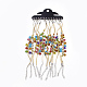 (vendita di fabbrica di feste di gioielli) braccialetti con ciondoli in rafia intrecciata a mano AJEW-S072-19-2