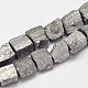 Nuggets Electroplated Natural Pyrite Beads Strands G-A142-05B-1