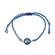 Bracelets réglables en perles tressées en fil de nylon bicolore BJEW-JB05960-02-1