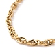 Placage sous vide 304 bracelet chaîne de corde en acier inoxydable pour hommes femmes BJEW-E031-12G-02-2