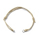 Fabrication de bracelets réglables en cordon de coton ciré AJEW-JB01194-2
