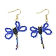 Glass Dragonfly Dangle Earrings EJEW-MZ00114-3