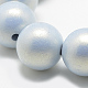 Perles acryliques opaques peintes à la bombe X-ACRP-Q024-8mm-G02-2