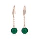 Round Imitation Agate Dangle Earrings for Girl Women EJEW-BB46369-B-3