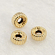 Perles ondulées fourrées d'or jaune KK-G157-4x2mm-3-1