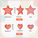 PandaHall Red Sequin Patches Heart Star DIY-PH0006-45-4