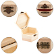 Gorgecraft 2pcs未完成の木製ボックス六角形の木製収納ボックス、ヒンジ付きのふたとdiyイースターアート趣味のジュエリーボックス用のフロントクラスプ  3.6 x 3.4インチ CON-GF0001-06-4