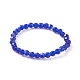 8шт 8 цветных блестящих стеклянных круглых эластичных кольца из бисера для женщин RJEW-JR00539-6
