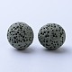 Unwaxed Natural Lava Rock Beads G-F325-16mm-20-1