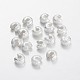 Caches perles texturées à écraser en laiton KK-F371-77S-2