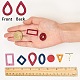 SUNNYCLUE 90Pcs 18 Style Wood Pendants Charms Links Connector with Hole for Jewelry Making Mixed Color Earring Dangle Drops Necklace Bracelet for Jewelry Findings Supplies Accessories WOOD-SC0001-02-7