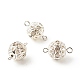 Brass Crystal Rhinestone Connector Charms PALLOY-JF01358-1
