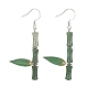Natürliche grüne Aventurin-Bambus-Ohrhänger EJEW-TA00249-1