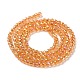 Electroplate Transparent Glass Beads Strands GLAA-H021-01B-FR06-5