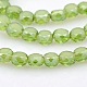 Pearl Luster Plated Frosted Glass Faceted Flat Round Beads Strands EGLA-A033-F4mm-PL03-1