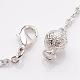 Chakra Jewelry Natural Gemstone Round Bead Link Bracelets BJEW-JB02275-3