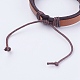Adjustable Unisex Cowhide Cord Bracelets BJEW-F300-04A-3