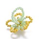 (venta de fábrica de fiestas de joyería) anillos elásticos con cuentas de semillas de vidrio RJEW-JR00252-05-2
