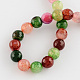 Dyed Natural Multi-Color Agate Beads Strands G-R177-10mm-04-2