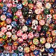 PandaHall Elite 270 pcs 10mm Round Colorful Resin Beads with Holes Pattern For Jewelry Making RESI-PH0001-03-5