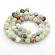 Brins de perles d'amazonite à fleurs naturelles givrées X-G-O015-8mm-02-1