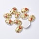 Printed Flower Picture Resin Cabochons GGLA-K001-18x25mm-2