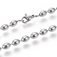 304 Stainless Steel Beaded Necklaces NJEW-I238-05A-2