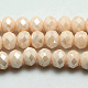 Chapelets de perles en verre électroplaqué GLAA-F001-3x2mm-14L-1