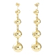 Brass Round Ball Dangle Stud Earrings for Women EJEW-D086-03G-1