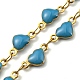 Ion Plating(IP) Golden 304 Stainless Steel Heart Link Chain Necklaces NJEW-E098-02G-03-2