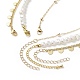 3Pcs 3 Style Brass Satellite Chain Necklaces Set NJEW-JN04106-6