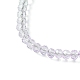Collier de perles de verre rondelle à facettes pour femme NJEW-M208-01L-4