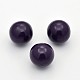 No Hole Spray Painted Brass Round Ball Chime Beads KKB-J003-04-1